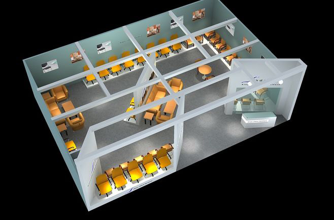 常州新北區(qū)興鼎電子廠照明展展臺設計搭建